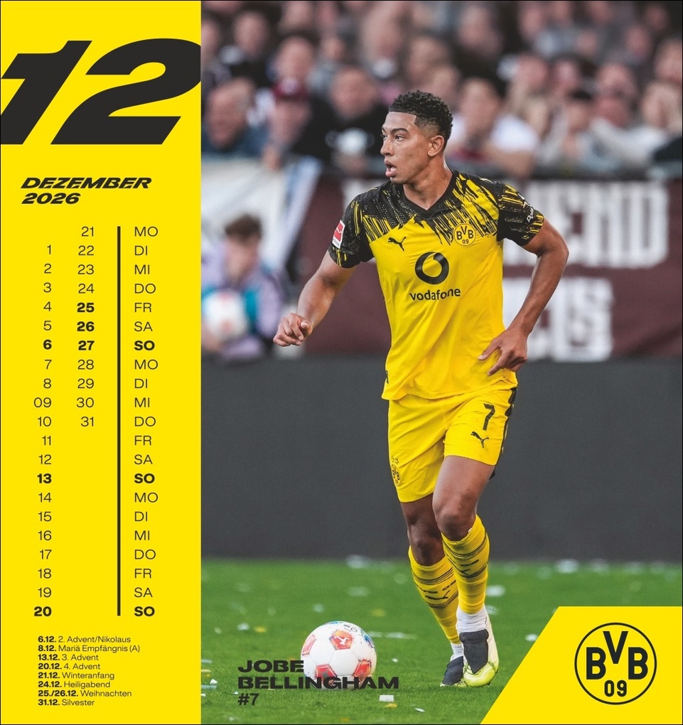 Weitere Ansicht: BVB Postkartenkalender 2026