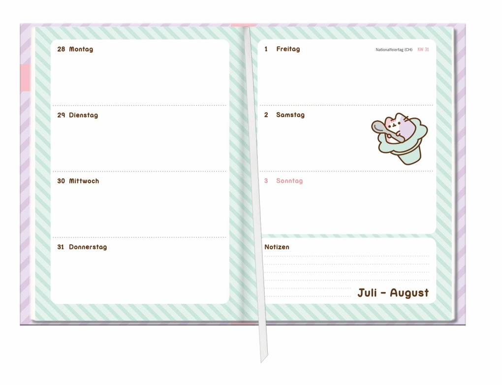 Weitere Ansicht: Pusheen 17-Monats-Kalenderbuch A5 2026 - 17 Monate. Von August 2025 bis Dezember 2026