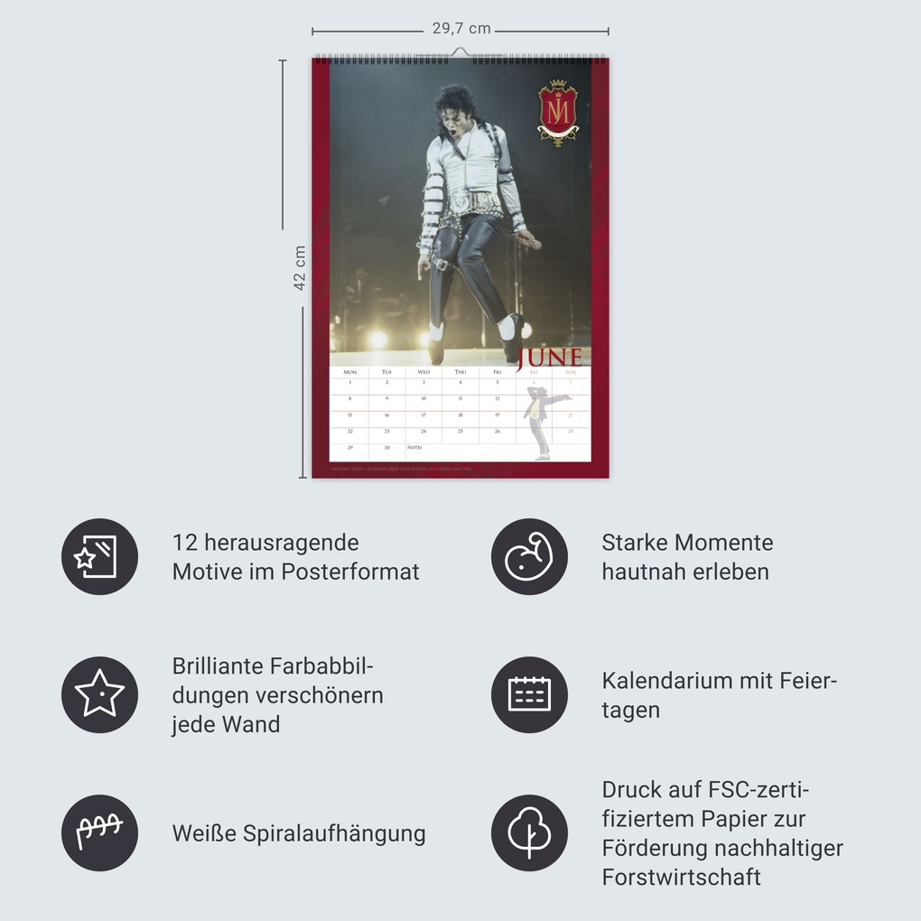 Weitere Ansicht: Michael Jackson Posterkalender 2026 | Michael Jackson
