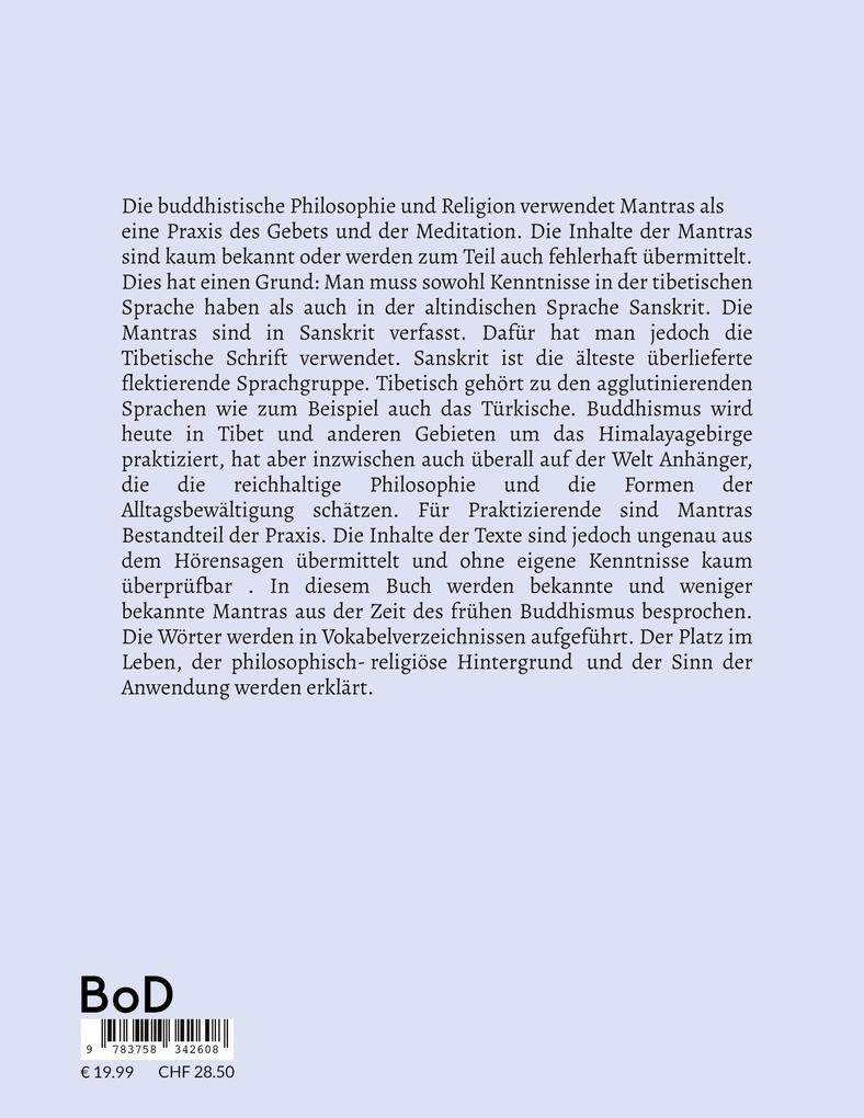 Weitere Ansicht: Buddhistische Mantras - aus dem Sanskrit ins Deutsche übersetzt | Annegret Hahn