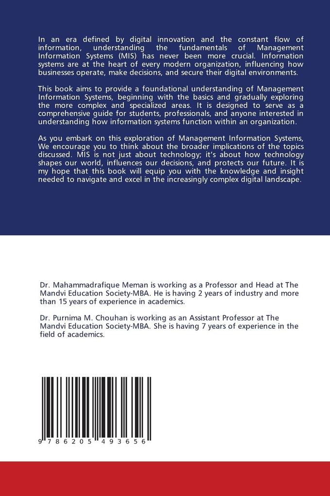 Weitere Ansicht: Management Information System | Mahammadrafique Meman, Purnima M. Chouhan