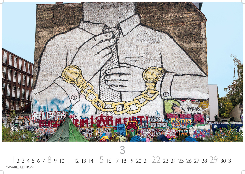 Weitere Ansicht: Berlin Street Art Kalender 2026 - Wandkalender | Fotokalender Deutschland 35x50cm Großformat - Vielfalt und Kreativität der urbanen Kunst | H. W. Schawe