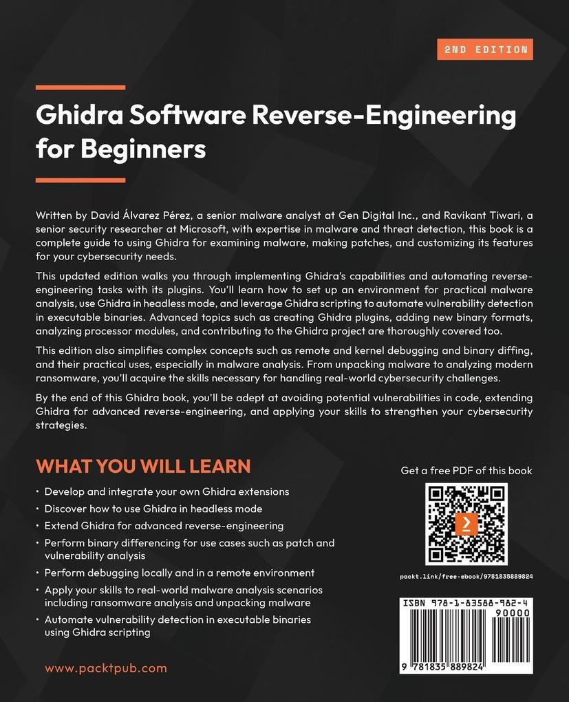Weitere Ansicht: Ghidra Software Reverse-Engineering for Beginners - Second Edition | David Álvarez Pérez, Ravikant Tiwari