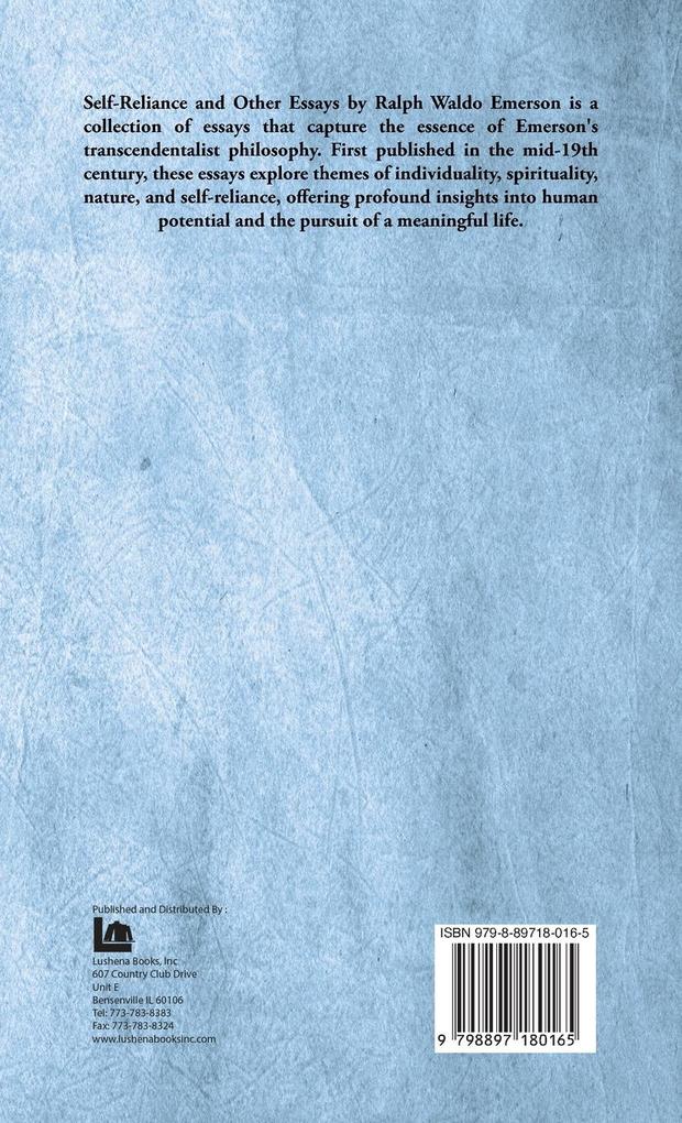 Weitere Ansicht: Self-Reliance and Other Essays | Ralph Waldo Emerson