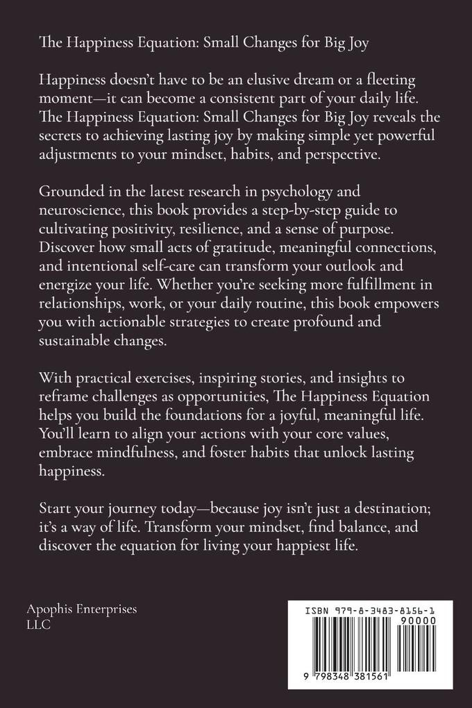 Weitere Ansicht: The Happiness Equation | Matthew Petchinsky