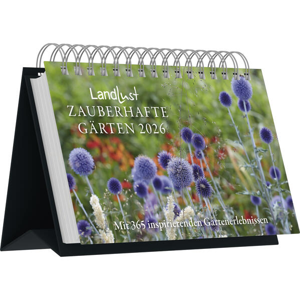Produktbild: Landlust - Zauberhafte Gärten 2026 - Tischaufstellkalender 22×14 cm mit 365 Blättern, Gartenkalender im Landlust-Stil für Natur- & Pflanzenliebhaber | Neumann Verlage GmbH & Co. KG, Landlust
