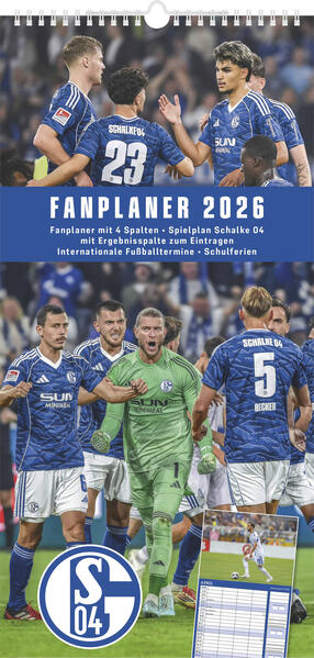 Produktbild: FC Schalke 04 2026 - Fanplaner - Fan-Kalender - Fußball-Kalender - 22x45 - Sport | Neumann Verlage GmbH & Co. KG