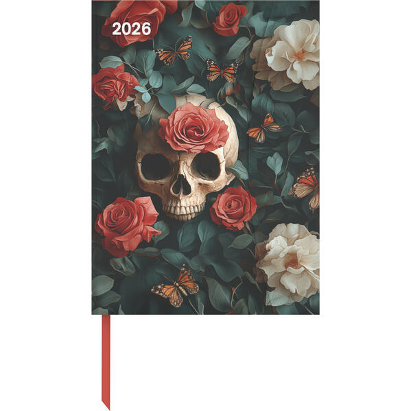 Produktbild: teNeues - Skull 2026 - Buchkalender 16x22 cm | Stilvoller Wochenkalender mit Magnetverschluss für Design- & Lifestyle-Fans | Neumann Verlage GmbH & Co. KG