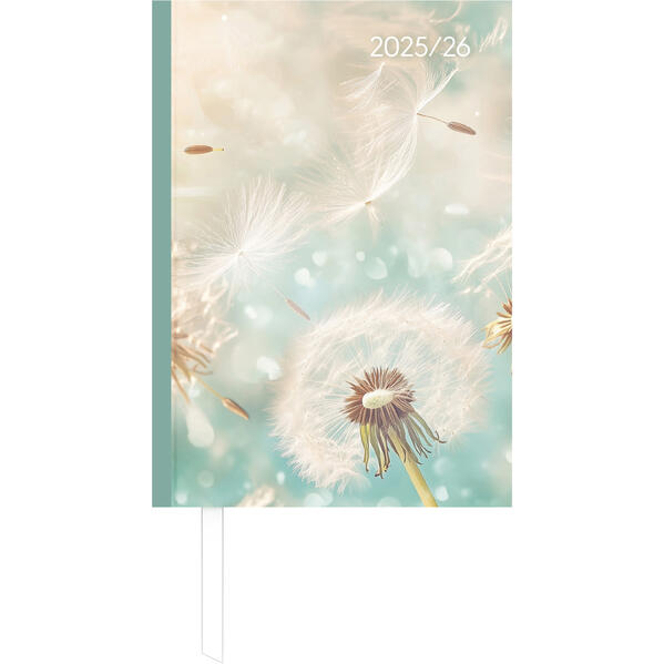 Produktbild: Alpha Edition - Campustimer Blowballs A6 2025/2026 - Semesterplaner A6 (ca. 10,5×14,8 cm) - Studenten- & Schülerkalender Weekly mit robustem Hardcover & Notizseiten - Motiv Pusteblume | Alpha Edition GmbH & Co. KG