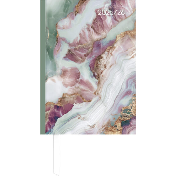 Produktbild: Alpha Edition - Campustimer Marble A6 2025/2026 - Semesterplaner A6 (ca. 10,5×14,8 cm) - Studenten- & Schülerkalender Weekly mit robustem Hardcover & Notizseiten - Motiv Marmor | Alpha Edition GmbH & Co. KG
