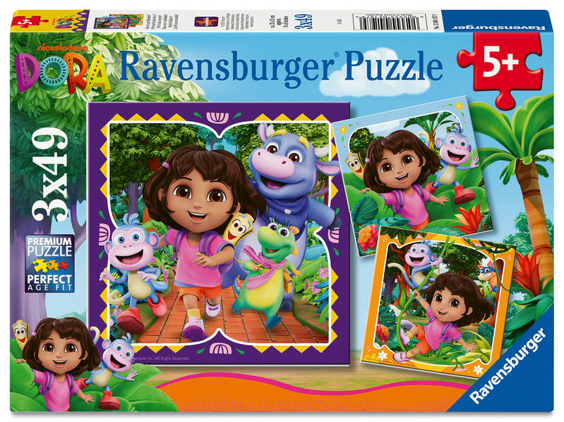 Produktbild: Kinderpuzzle 3x49 Teile - Dora the Explorer