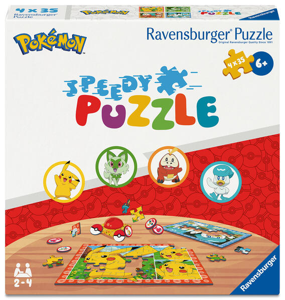 Produktbild: Kinderpuzzle 4x35 Teile - Speedy Puzzle Pokémon