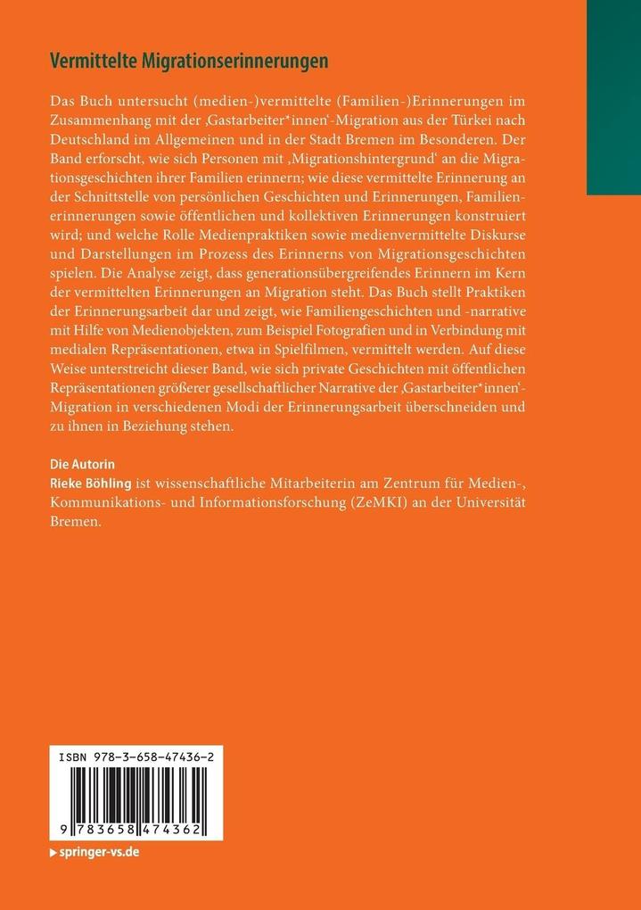 Weitere Ansicht: Vermittelte Migrationserinnerungen | Rieke Böhling