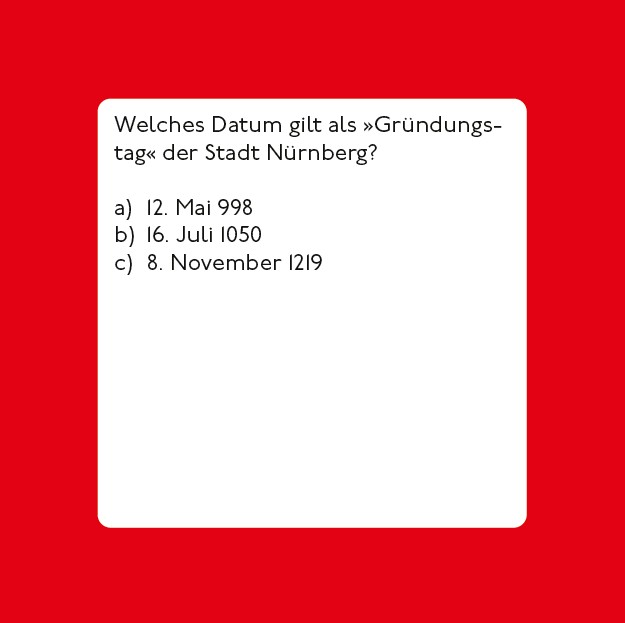 Weitere Ansicht: Das Nürnberg-Quiz (Neuausgabe) | Siegfried Zelnhefer