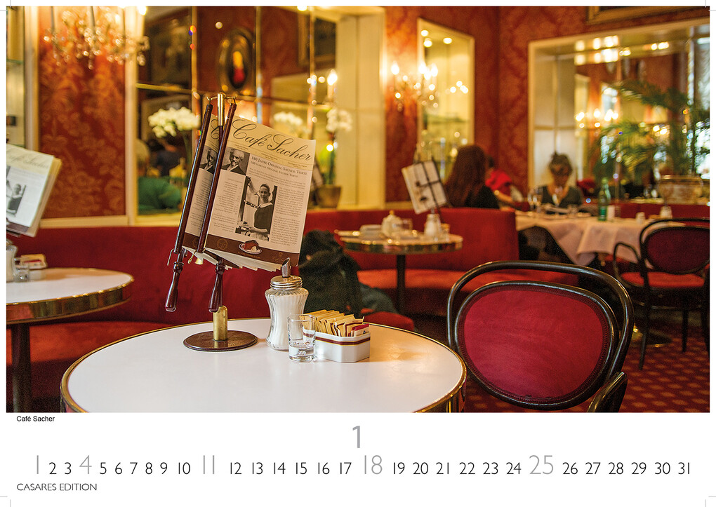Weitere Ansicht: Wiener Caféhaus Kultur Kalender 2026 - Wandkalender | Fotokalender Alpenländer 35x50cm Grosses Format | Historische & Kulturelle Kaffeehaus Motive | . & Geschenkidee | H. W. Schawe