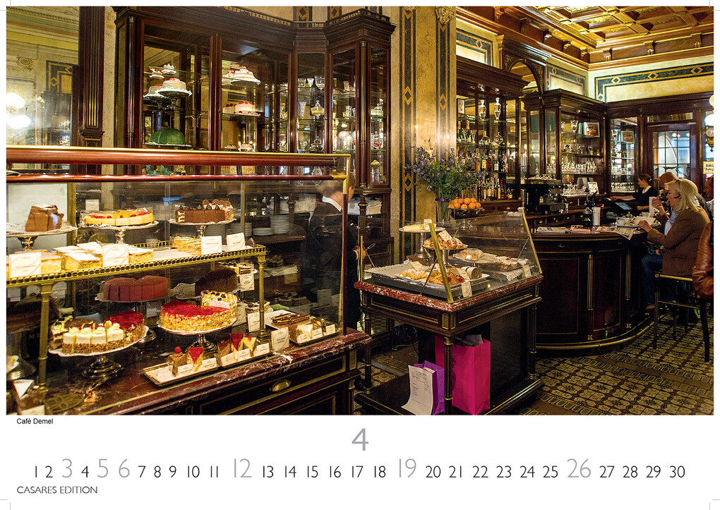 Weitere Ansicht: Wiener Caféhaus Kultur Kalender 2026 - Wandkalender | Fotokalender Alpenländer 35x50cm Grosses Format | Historische & Kulturelle Kaffeehaus Motive | . & Geschenkidee | H. W. Schawe