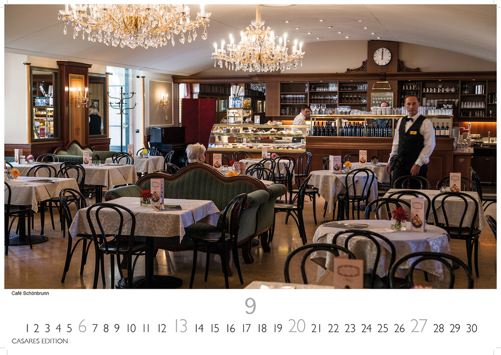 Weitere Ansicht: Wiener Caféhaus Kultur Kalender 2026 - Wandkalender | Fotokalender Alpenländer 35x50cm Grosses Format | Historische & Kulturelle Kaffeehaus Motive | . & Geschenkidee | H. W. Schawe
