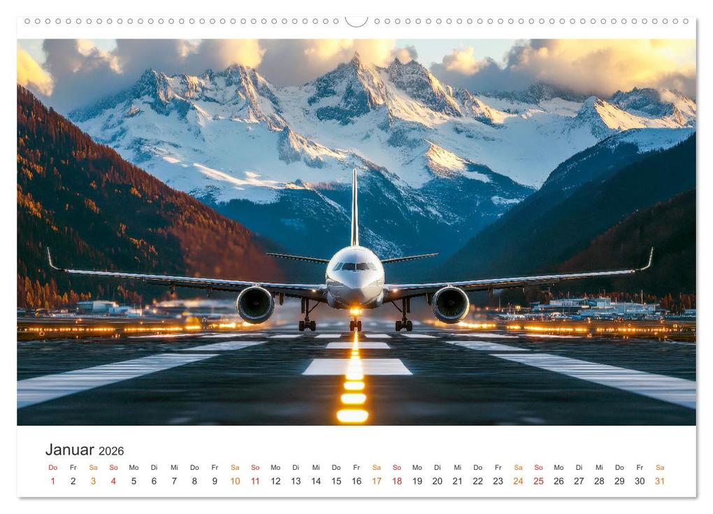 Weitere Ansicht: Flugzeuge - Stahlriesen am Himmel (hochwertiger Premium Wandkalender 2026 DIN A2 quer), Kunstdruck in Hochglanz | Peter Roder, Calvendo