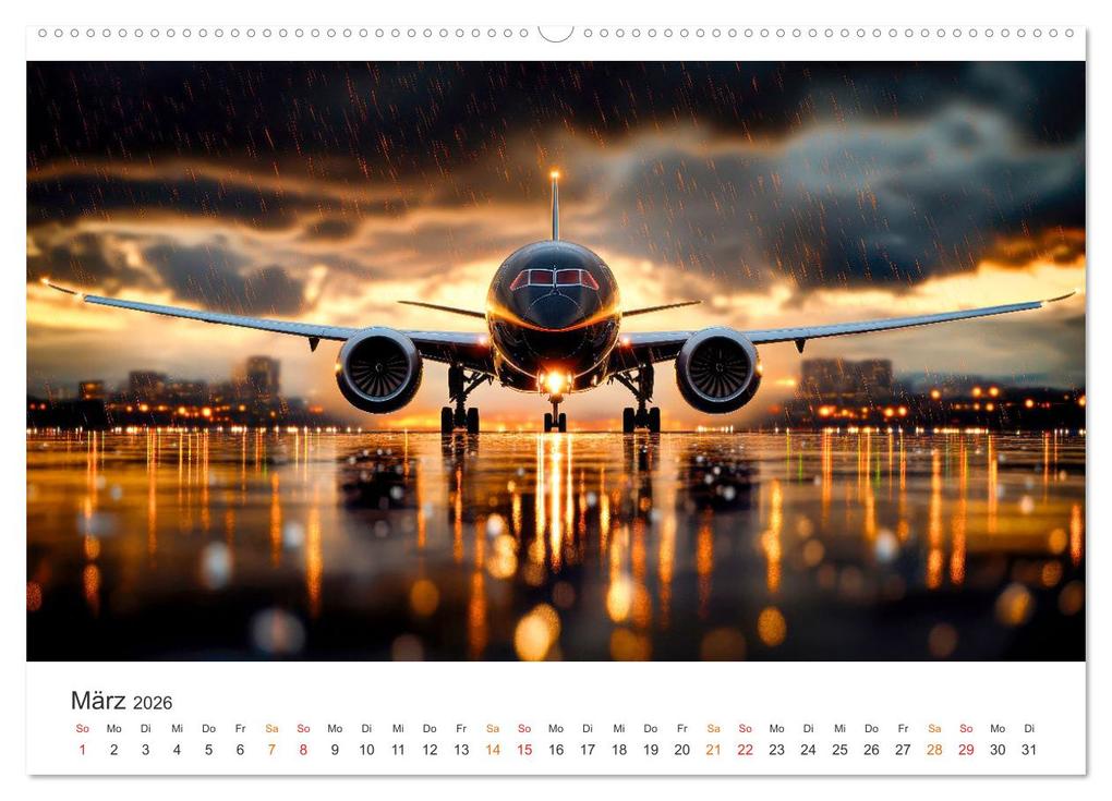 Weitere Ansicht: Flugzeuge - Stahlriesen am Himmel (hochwertiger Premium Wandkalender 2026 DIN A2 quer), Kunstdruck in Hochglanz | Peter Roder, Calvendo
