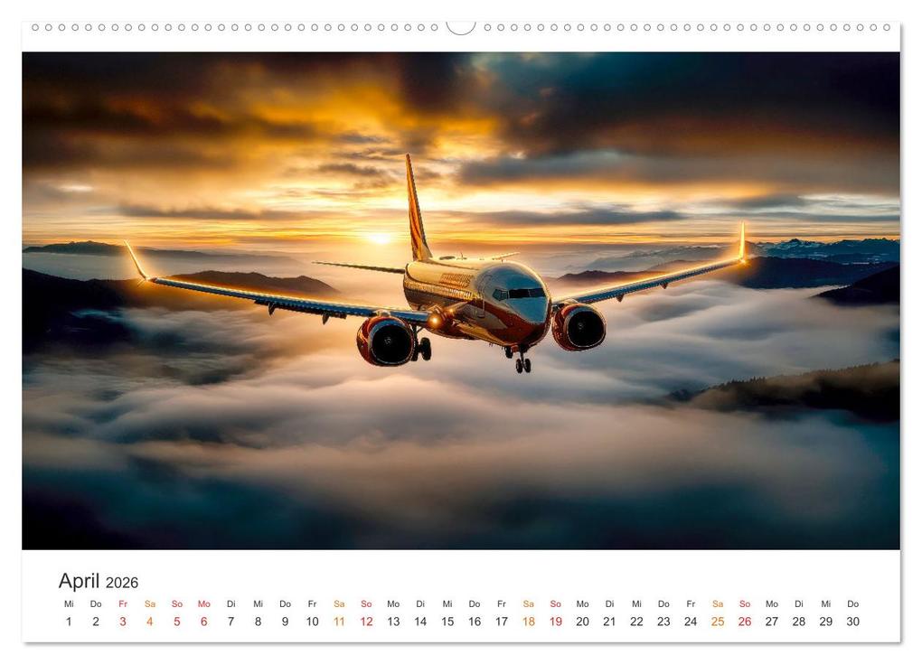 Weitere Ansicht: Flugzeuge - Stahlriesen am Himmel (hochwertiger Premium Wandkalender 2026 DIN A2 quer), Kunstdruck in Hochglanz | Peter Roder, Calvendo