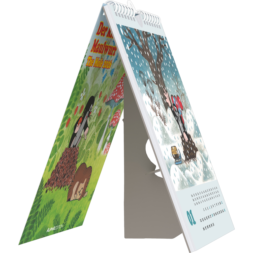 Weitere Ansicht: Alpha Edition - Der kleine Maulwurf Kalender 2026 - Postkartenkalender 16×17 cm mit Illustrationen von Zdenek Miler, zum Aufstellen oder Aufhängen, niedlicher Tischkalender & Geschenk für Kinder | Alpha Edition GmbH & Co. KG