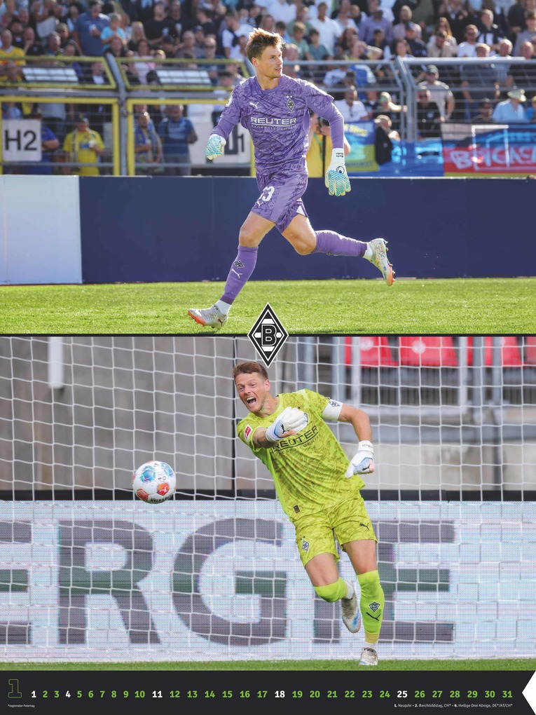 Weitere Ansicht: Borussia Mönchengladbach 2026 Wandkalender XL - Fußballkalender - Fankalender - 48x64 - Sport | Neumann Verlage GmbH & Co. KG