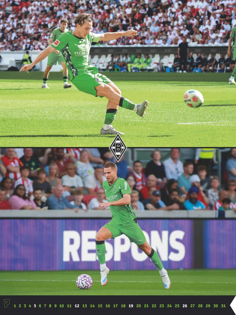 Weitere Ansicht: Borussia Mönchengladbach 2026 Wandkalender XL - Fußballkalender - Fankalender - 48x64 - Sport | Neumann Verlage GmbH & Co. KG