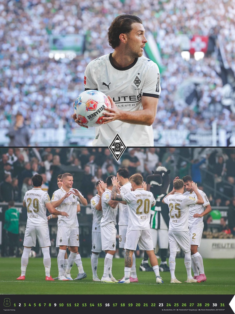 Weitere Ansicht: Borussia Mönchengladbach 2026 Wandkalender XL - Fußballkalender - Fankalender - 48x64 - Sport | Neumann Verlage GmbH & Co. KG