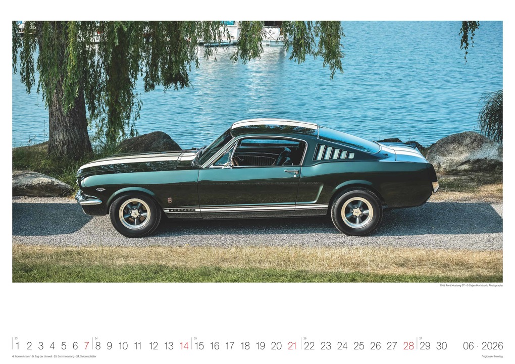 Weitere Ansicht: N Neumann - Legendary Classic & Muscle Cars 2026 - Wandkalender A3 (42x30 cm) mit 12 Monatsblättern, Spiralbindung & internationalem Kalendarium, Oldtimer- & Auto-Kalender für US-Muscle-Car-Fans | Neumann Verlage GmbH & Co. KG