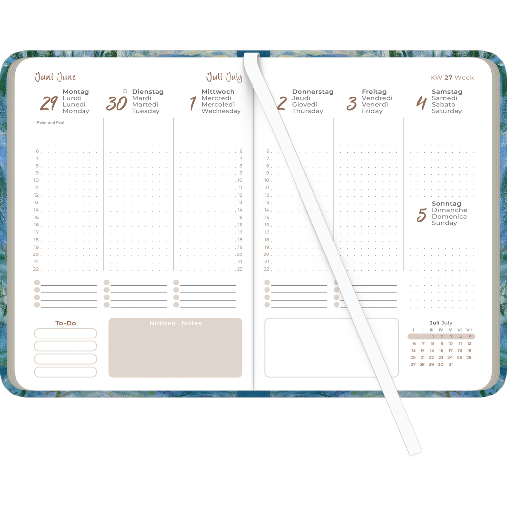 Weitere Ansicht: Alpha Edition - Lady Journal Monet 2026 - Taschenkalender A6 (11×15 cm) mit Monatsübersicht & Notizbereich, eleganter Terminplaner für Kunstliebhaber, Schule & Beruf | Alpha Edition GmbH & Co. KG