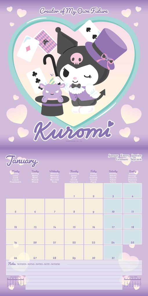 Weitere Ansicht: KUROMI - Broschürenkalender 30 x 30