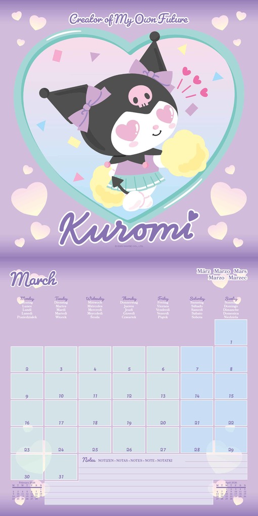 Weitere Ansicht: KUROMI - Broschürenkalender 30 x 30