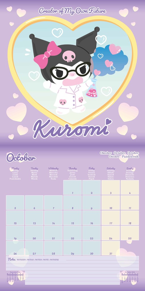 Weitere Ansicht: KUROMI - Broschürenkalender 30 x 30