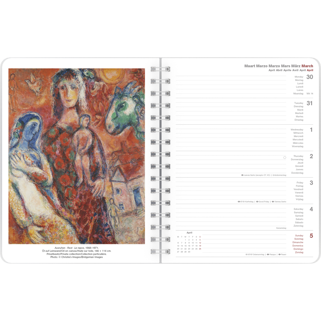 Weitere Ansicht: Marc Chagall 2026 - Diary - Buchkalender - Taschenkalender - Kunstkalender - 16,5x21,6 | Neumann Verlage GmbH & Co. KG, Marc Chagall