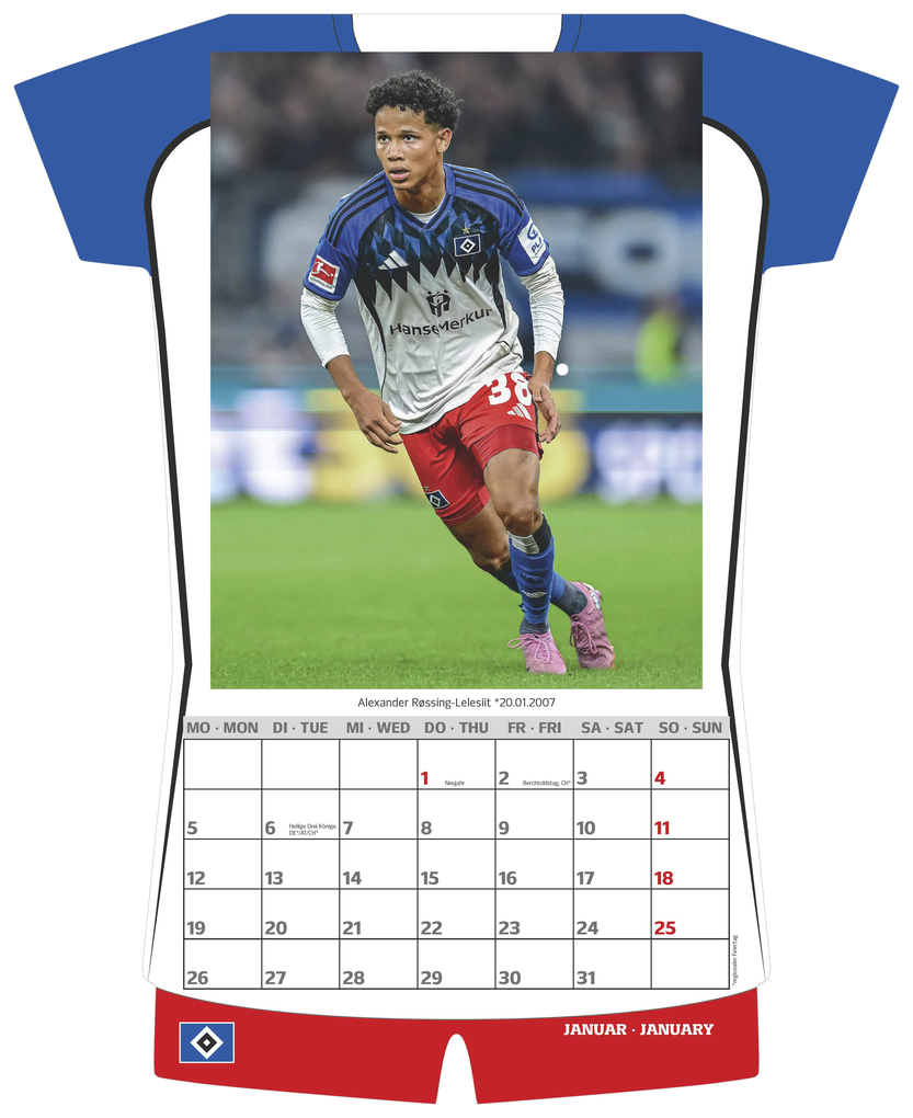 Weitere Ansicht: Hamburger SV 2026 - Trikotkalender - Fußball-Kalender - Fan-Kalender - 34,1x42 | Neumann Verlage GmbH & Co. KG