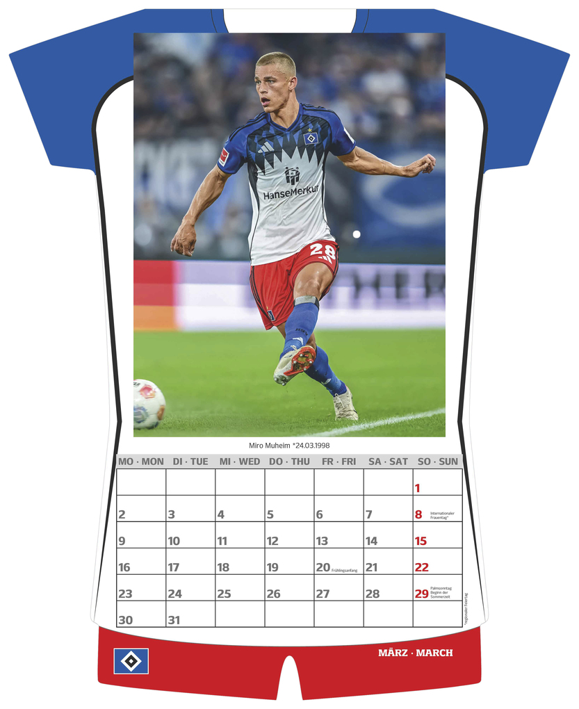 Weitere Ansicht: Hamburger SV 2026 - Trikotkalender - Fußball-Kalender - Fan-Kalender - 34,1x42 | Neumann Verlage GmbH & Co. KG