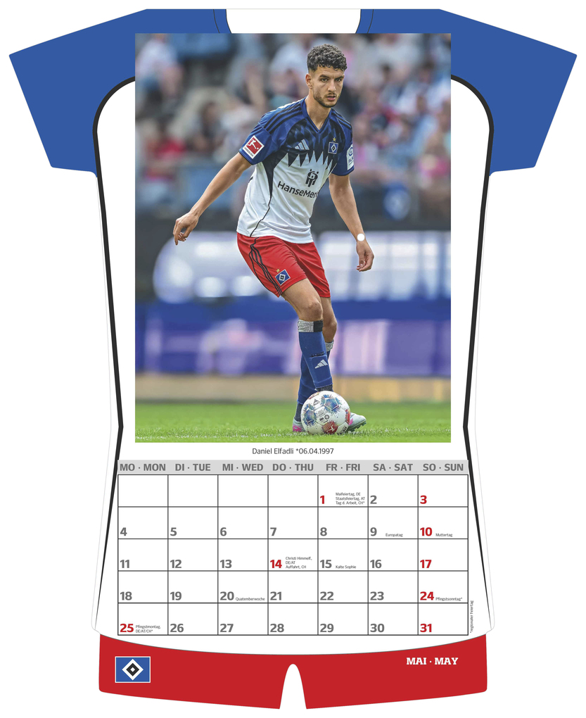 Weitere Ansicht: Hamburger SV 2026 - Trikotkalender - Fußball-Kalender - Fan-Kalender - 34,1x42 | Neumann Verlage GmbH & Co. KG