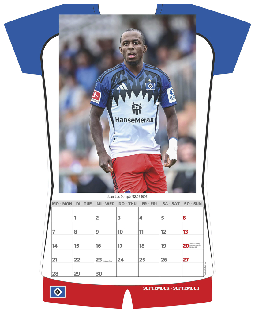 Weitere Ansicht: Hamburger SV 2026 - Trikotkalender - Fußball-Kalender - Fan-Kalender - 34,1x42 | Neumann Verlage GmbH & Co. KG