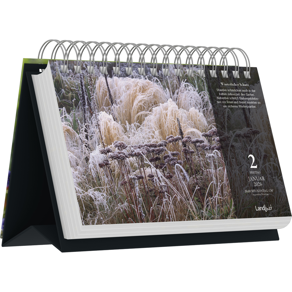 Weitere Ansicht: Landlust - Zauberhafte Gärten 2026 - Tischaufstellkalender 22×14 cm mit 365 Blättern, Gartenkalender im Landlust-Stil für Natur- & Pflanzenliebhaber | Neumann Verlage GmbH & Co. KG, Landlust