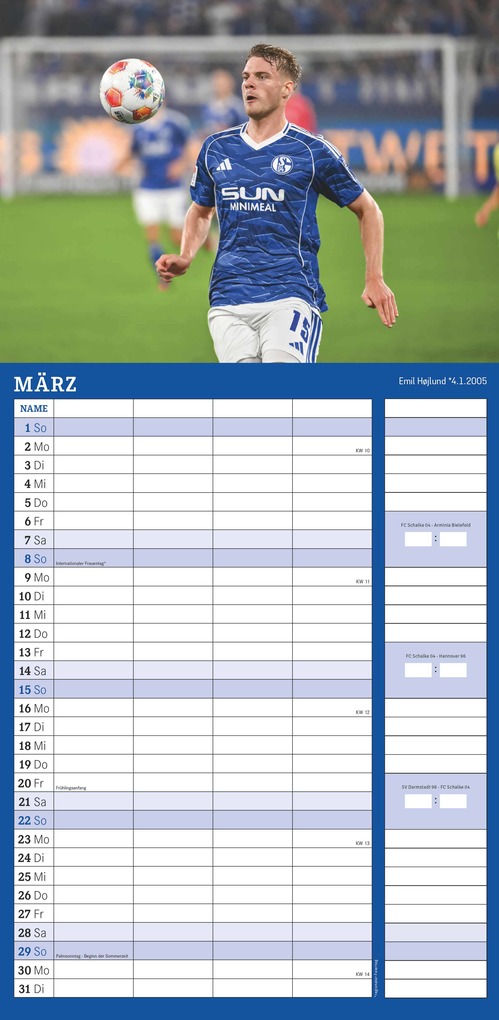 Weitere Ansicht: FC Schalke 04 2026 - Fanplaner - Fan-Kalender - Fußball-Kalender - 22x45 - Sport | Neumann Verlage GmbH & Co. KG