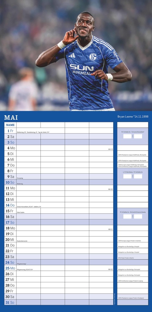 Weitere Ansicht: FC Schalke 04 2026 - Fanplaner - Fan-Kalender - Fußball-Kalender - 22x45 - Sport | Neumann Verlage GmbH & Co. KG