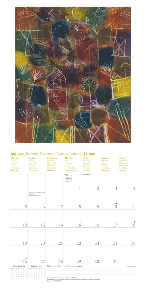 Weitere Ansicht: Paul Klee 2026 - Wand-Kalender - Broschüren-Kalender - 30x30 - 30x60 geöffnet - Kunst-Kalender | Neumann Verlage GmbH & Co. KG, Paul Klee