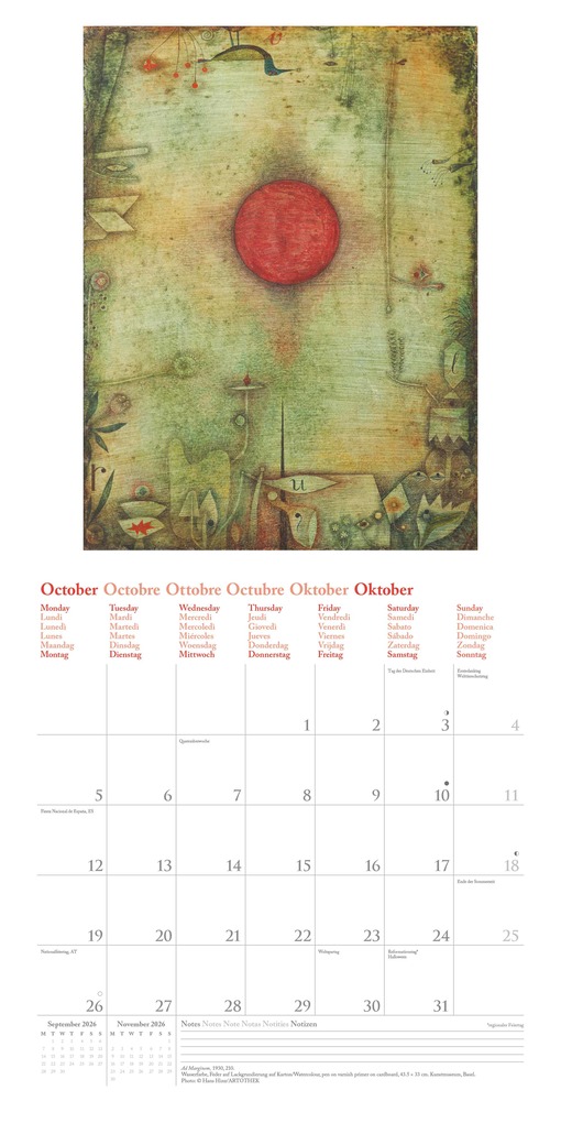 Weitere Ansicht: Paul Klee 2026 - Wand-Kalender - Broschüren-Kalender - 30x30 - 30x60 geöffnet - Kunst-Kalender | Neumann Verlage GmbH & Co. KG, Paul Klee