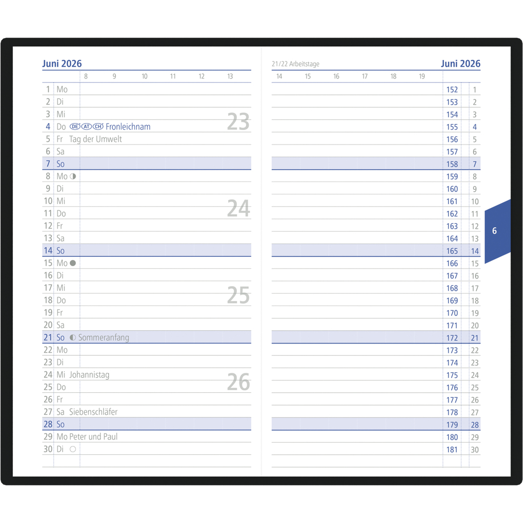 Weitere Ansicht: Taschenplaner schwarz 2026 - Bürokalender 9,5x16 cm - 32 Seiten - 1 Monat auf 2 Seiten - separates Adressheft - faltbar - Notizheft - 520-1020 | Zettler Kalender GmbH (Verlag)
