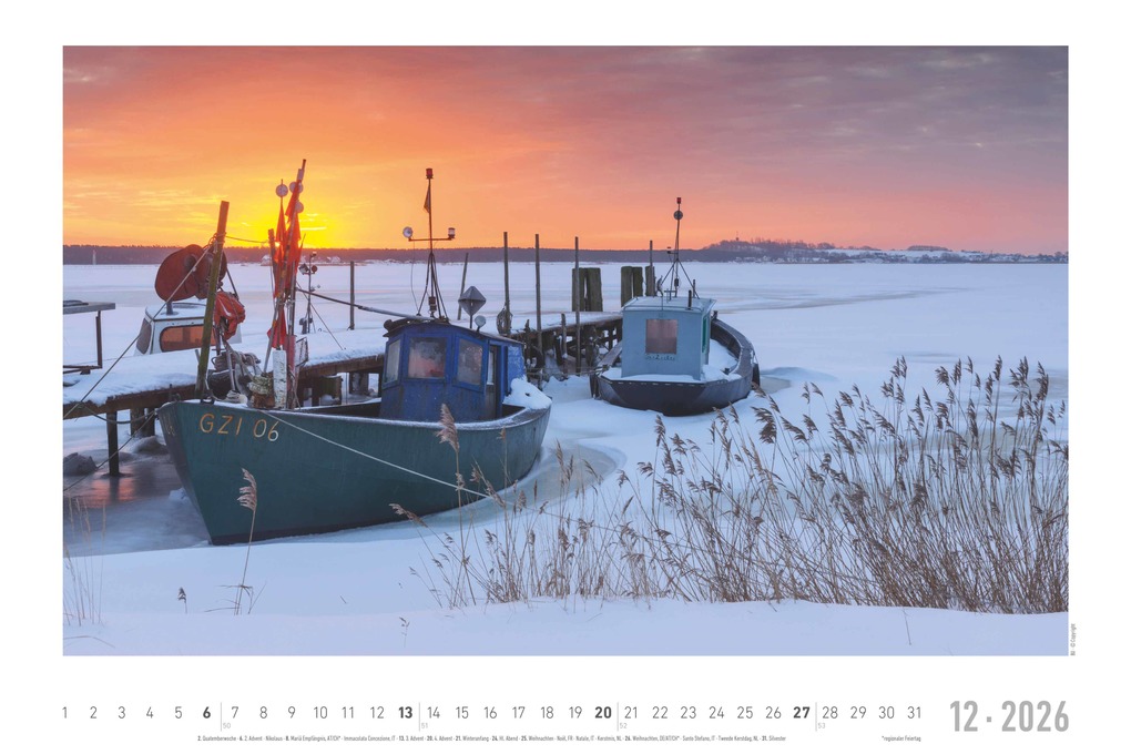 Weitere Ansicht: Seeblick 2026 - Bildkalender quer 49,5x33 cm - Sea View - die schönsten Strandbilder - Landschaftskalender - Wandkalender - Wandplaner | Alpha Edition GmbH & Co. KG