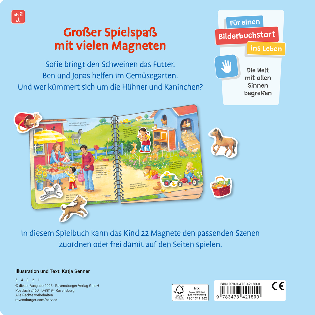 Weitere Ansicht: Mein großes Magnetbuch - Was gehört wohin? Auf dem Bauernhof | Katja Senner