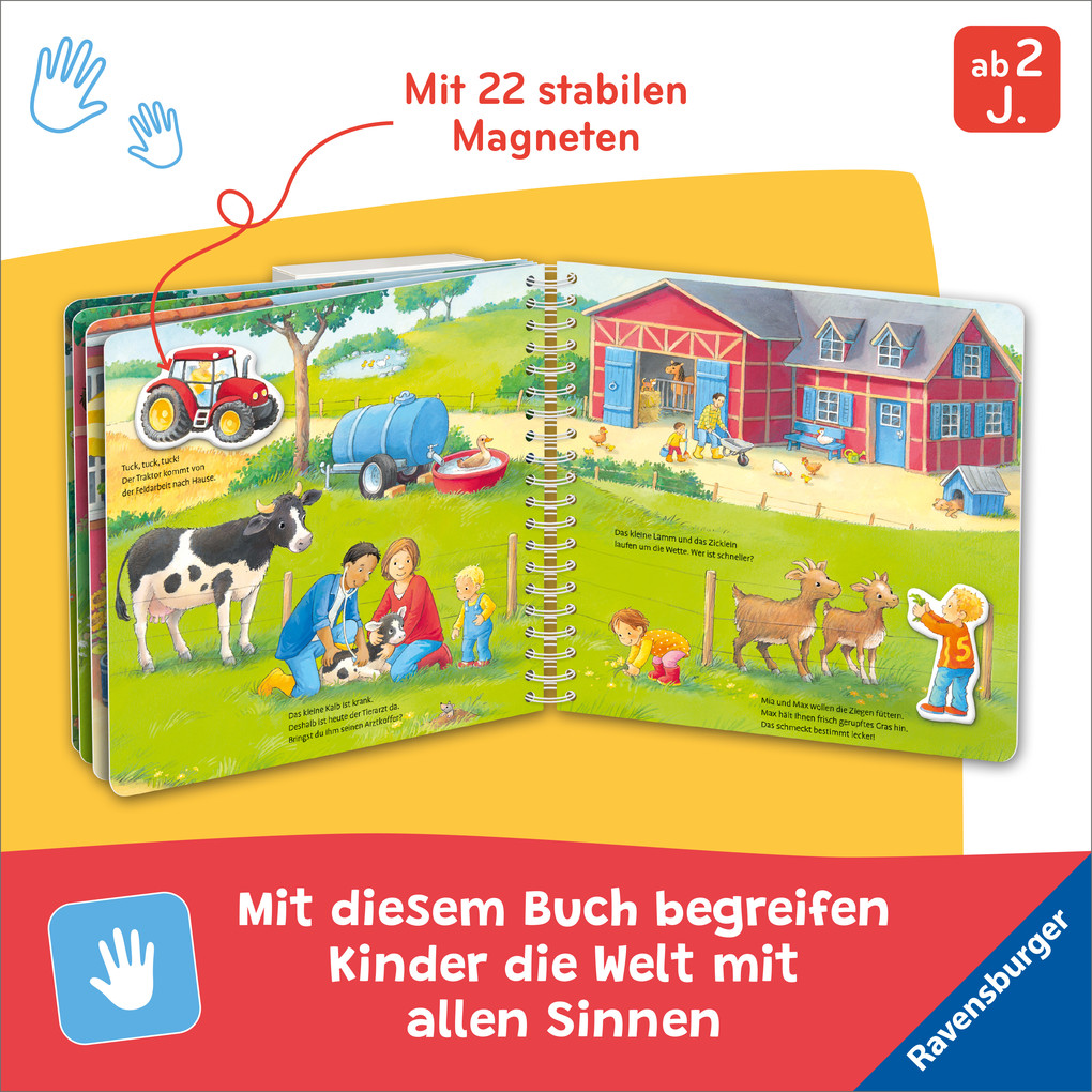Weitere Ansicht: Mein großes Magnetbuch - Was gehört wohin? Auf dem Bauernhof | Katja Senner