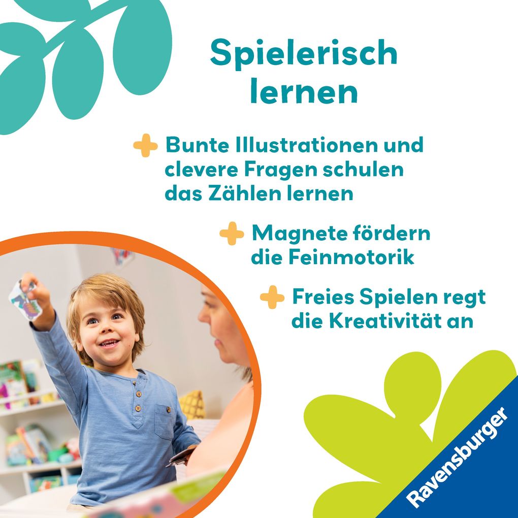 Weitere Ansicht: Play+ Mein Spiel mit-Magnetbuch Komm, wir lernen Zählen - ab 18 Monate | Kathrin Lena Orso