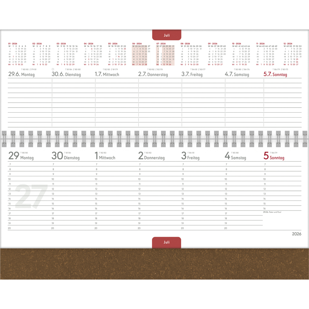 Weitere Ansicht: Tisch-Querkalender Nature Line Malt 2026 - Tisch-Kalender - Büro-Kalender quer 29,7x13,5 cm - 1 Woche 2 Seiten - Umwelt-Kalender - mit Hardcover | Alpha Edition GmbH & Co. KG