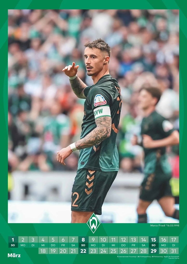 Weitere Ansicht: Werder Bremen 2026 - A3-Kalender - Fußball-Kalender - Fan-Kalender - 29,7x42 - Sport | Neumann Verlage GmbH & Co. KG